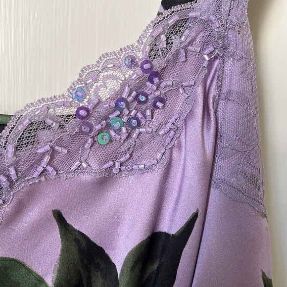 Vintage Silk Camisole Karen Kane Sequins Lace NWT - Picture 4 of 10